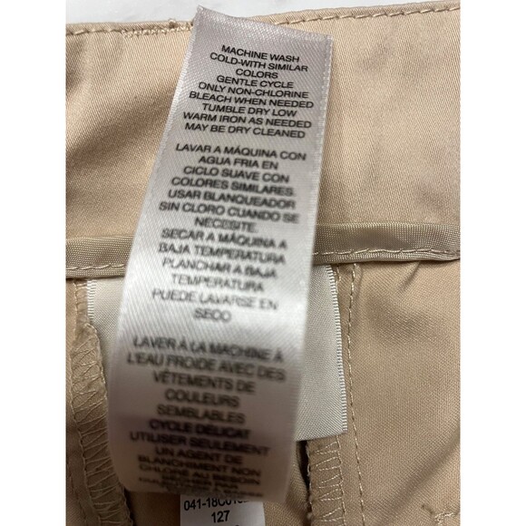 NWOT CHICO’S Utility Crop Pants 0.5/Size 6 Tan Luxe Twill Stretch Rolled Cuffs - Picture 4 of 10